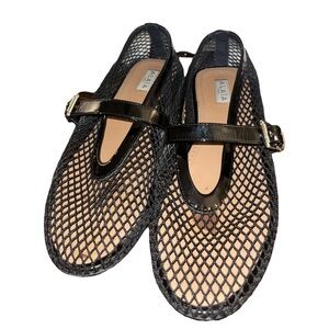 Alaia Fishnet Ballet Flats